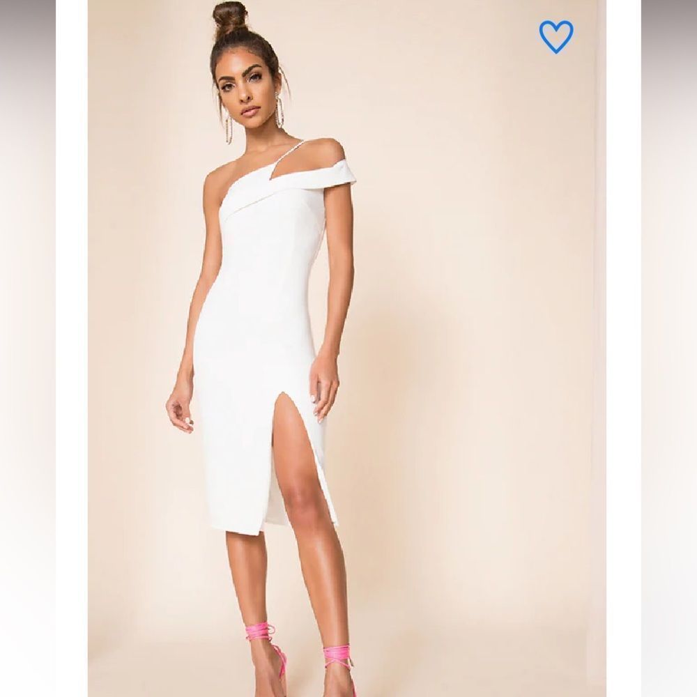Revolve Superdown Jillian Asymmetric Midi Dress